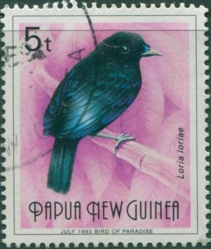 Papua New Guinea 1993 SG637a 5t Bird of Paradise JULY 1993 FU - Image 1 of 1