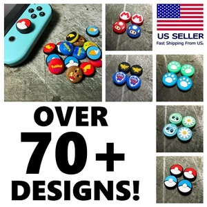 NEW Gaming Grips for Joycon Analog Covers - Nintendo Switch Console Thumb Caps - Picture 1 of 103