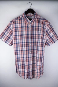 Peak Performance LUKE BD SS Men Casual Shirt Short Sleeves Blue Check size 2XL - Picture 1 of 6