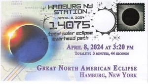 24-050, 2024, Total Eclipse 2024,  Event Cover, Pictorial Postmark, Hamburg NY - Picture 1 of 1