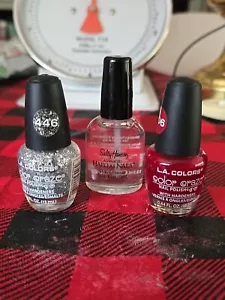 L.A. Colors Color Craze Nail Polish Set Of 2 With Sally Hansen Nail Strengthener - Picture 1 of 11