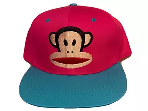 Sombrero PAUL FRANK Snapback * NUEVO * ROSA Aqua AZUL Mono 2015 Nuevo con Etiquetas Gorra - Imagen 1 de 11