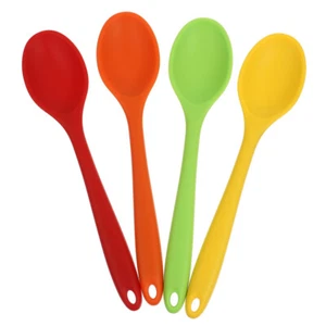 4 piezas cucharas de silicona para servir cocina bebé niño largas para agitar - Imagen 1 de 12