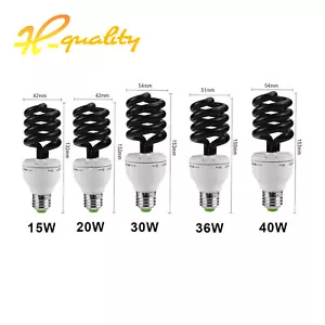 E27 15W 40W UV Ultraviolet Fluorescent Blacklight Light Bulb Lamp CFL AC 220V - Picture 1 of 14