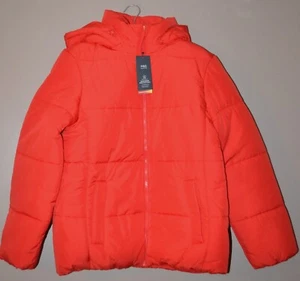 M&S THERMOWARMTH HOODED STORMWEAR PUFFER JACKET SIZE 14 RED - BNWT - Picture 1 of 7