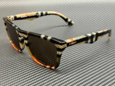 BURBERRY BE4434 414673 Check Sand Brown Men's 57 mm Sunglasses - Image 1 of 4