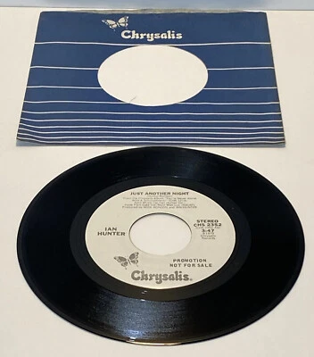 Ian Hunter PROMO Just Another Night (Stereo/Mono) ~ 1979 Chrysalis 45 Single - Image 1 of 4