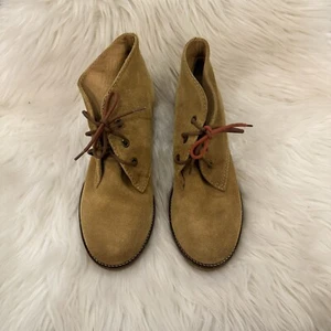 L.L. BEAN Women's Brown Suede Leather Stonington Chukka Boots 7 Tan Camel - Picture 1 of 9