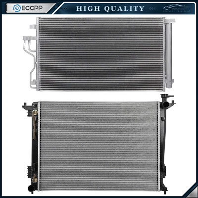 Aluminum Radiator & AC Condenser Cooling Kit For 2011-2015 2016 Kia Sportage - Image 1 of 4