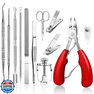 JTIEO 12PCS Heavy Duty Toenail Clippers for Thick Toenails (Red) - Picture 1 of 5