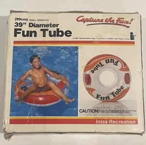 Vintage 1985 Intex Fun Tube Pool Float 39" Neu im Karton - Bild 1 von 1