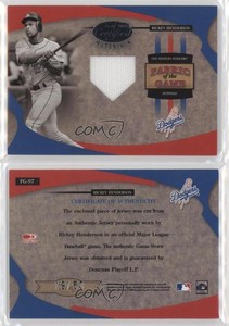 2005 Leaf Certified Materials Fabric of the Game /50 Rickey Henderson #FG-97 HOF