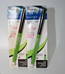 2 X Maybelline Define-A-Line Eyeliner # 805 Brownish Black - Picture 1 of 2