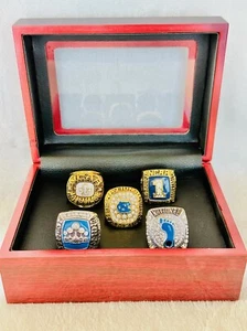 5 PCS North Carolina Tarheels Brass Championship Ring W box, US Ship 1982-2017 - Picture 1 of 4