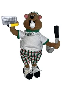 Vintage Big Teeth Squirrel Golf Club Player Plush Stuffed Animal Go Fore It! - Picture 1 of 11