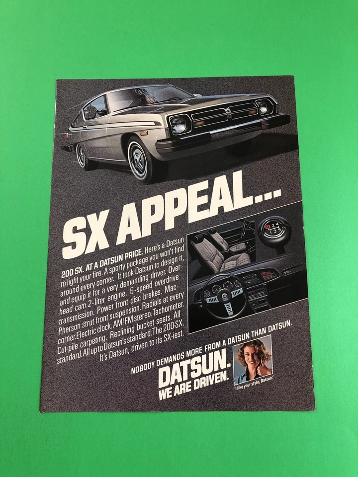 DATSUN 200 SX ORIGINAL PRINT AD ADVERTISEMENT PRINTED - Image 1 of 1