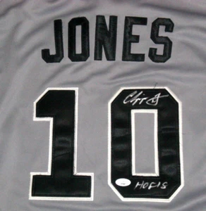 CHIPPER JONES SIGNED 2008 ALL STAR GAME AUTHENTIC JERSEY - Braves - J.S.A. Cert. - Picture 1 of 6