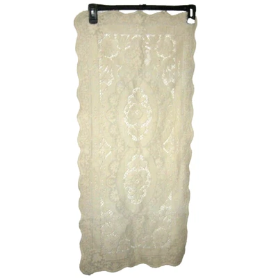 VTG Lace Table Runner Scarf Floral Pattern Coffee Table Dresser Ecru Ivory - Image 1 of 4