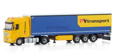 1:50 for WSI for DAF for XG 4X2 CURTAINSIDE TRAILER - 3 AXLE for PV Transport - Image 1 of 4