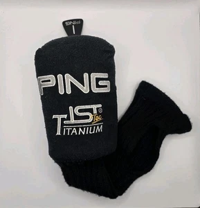 Vintage Ping ISI Tec Titanium #1 Driver Golf Head Cover Black *READ* - Imagen 1 de 5