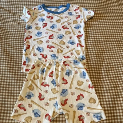 Magnolia Baby Boys Size 8 Baseball Pima Cotton Pajama Shirt Shorts Set - Image 1 of 4