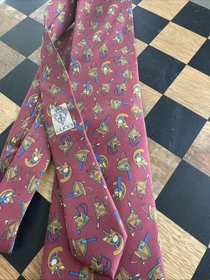 GUCCI Casco Guerrero Diseño 100% Seda Corbata Hecho en Italia De Colección Foto 1 de 4