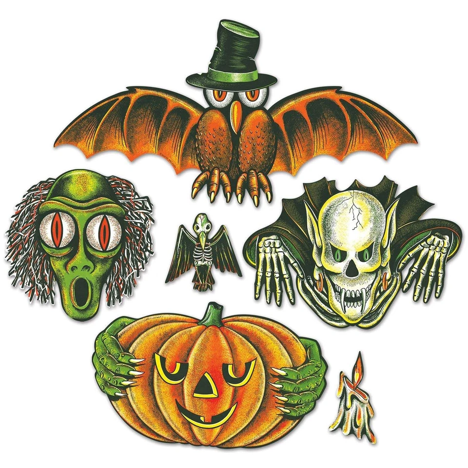 Beistle Vintage Halloween Totem Pole Cutouts - Halloween-Vintage | Party - Image 1 of 1