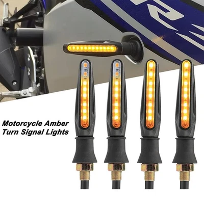 Lámpara universal intermitente ámbar indicador de señales de giro LED para motocicleta 4 PIEZAS Foto 1 de 4