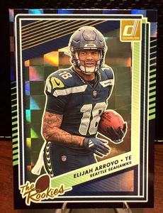 Elijah Arroyo 'The Rookies' Holo Insert-2025 Panini Donruss Seahawks NFL RC - Picture 1 of 2