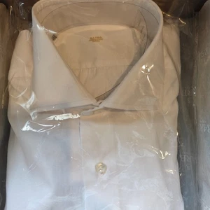 Camisa Colección Etiqueta Dorada Barba Napoli 15 3/4 Blanca Totalmente Hecha a Mano  - Imagen 1 de 3
