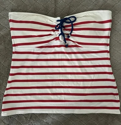 Traje de baño Tankini a rayas rojo/blanco Lauren Ralph Lauren para mujer Foto 1 de 3