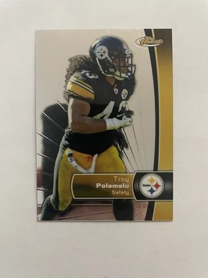 2012 Topps Finest Troy Polamalu Card. Pittsburg Steelers Legend - Image 1 of 2