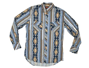 Rock & Roll Denim Modern Fit Men's Button Down Shirt Size M Aztec Western - Picture 1 of 8