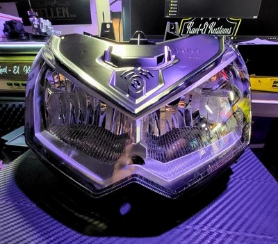 Conjunto de faros faros transparentes para Kawasaki 2010 2013 Z1000 Z 1000 ZR1000 Foto 1 de 4