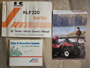 Kawasaki O/M 1990 KLF220 Bayou 220 ATV Owner's Manual P/N 99920-1504-01 - Picture 1 of 8