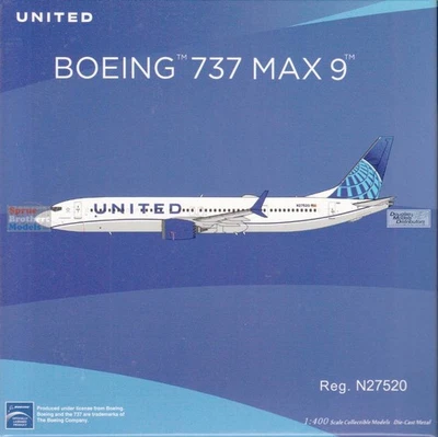 NGM89012 1:400 NG Modelo United Airlines B737 Max 9 Reg #N27520 Foto 1 de 3