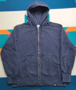 Giacca con cappuccio zip intera gigante americana pesante made in USA blu sbiadito XL - Foto 1 di 5