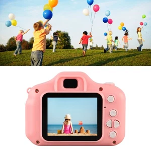 8MP Kids Digital Camera Pink HD Toddler Camera Plastic Silicon Rechargeable XG5 - Picture 1 of 12