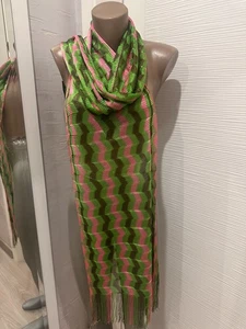 MISSONI Foulard Made in Italy scarf metallic - Picture 1 of 7