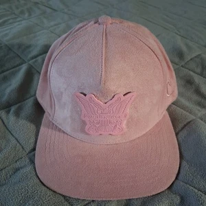 Rare Cookies / Diplomats Pink Suede Fitted Hat 7 3/8 - Picture 1 of 12