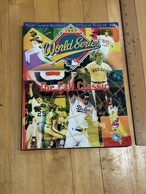 1997 Florida Marlins vs Clev. Indians World Series MLB Official Program UNSCORED - Image 1 of 4