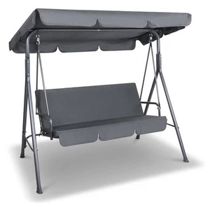 Gardeon Outdoor Swing Chair Garden Bench Seat Furniture Canopy 3 Seater Grey NEW - Picture 1 of 7