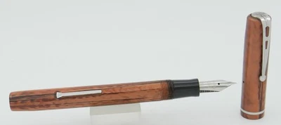 Pluma Estilográfica Esterbrook Dollar Delgada Cobre Perla - 1550 Plumín Extra Fino - Años 30 Foto 1 de 4