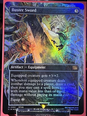 MTG FOIL Buster Sword (Full Art) English #0351 Foil Borderless MINT Condition  - Bild 1 von 4