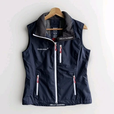Helly Hansen Harbour Vest Women’s Crew Gilet Sailing Full Zip Vest Blue Medium - Image 1 of 4