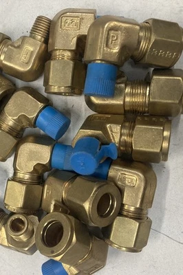 Codo de latón Parker CPI / A-Lok: 8-4 CBZ Foto 1 de 2