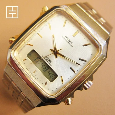 CITIZEN Forma C201-089987 TA Digi-Ana Gold Tone Watch (MADE IN JAPAN) - image 1 of 4