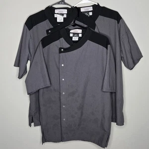 ARAMARK Chef Coat 3 Pack Mens MEDR Grey Button-Up Snap - Fry Cook/Used Condition - Picture 1 of 1