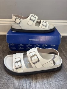 Birkenstock nuovo con scatola Cannes bianco pelle naturale vestibilità stretta EU 42 donna 11 - Foto 1 di 14