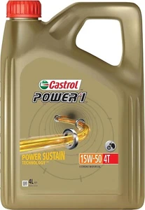 Castrol POWER1 4T 15W-50 Motorcycle Oil 4L - Picture 1 of 2
